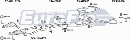 EuroFlo AUA624 3015A - Система випуску ОГ autocars.com.ua