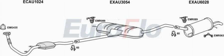 EuroFlo AUA625D 2011A00 - Система випуску ОГ autocars.com.ua