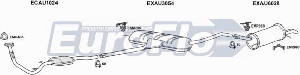 EuroFlo AUA625D 2011A - Система випуску ОГ autocars.com.ua