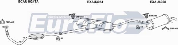 EuroFlo AUA625D 2011B - Система випуску ОГ autocars.com.ua