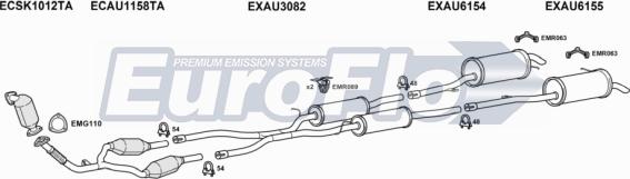 EuroFlo AUA625D 2025C - Система випуску ОГ autocars.com.ua