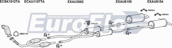 EuroFlo AUA625D 3022E - Система випуску ОГ autocars.com.ua