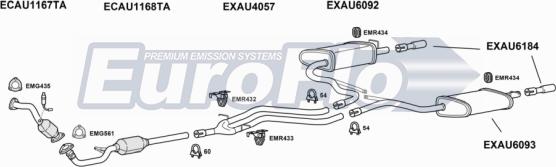 EuroFlo AUA627D 2001A - Система випуску ОГ autocars.com.ua