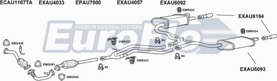 EuroFlo AUA627D 2001B - Система випуску ОГ autocars.com.ua