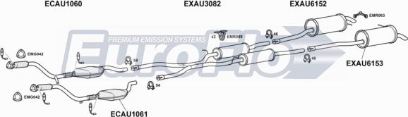 EuroFlo AUA628 2015B - Система випуску ОГ autocars.com.ua