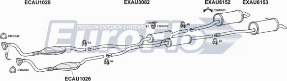 EuroFlo AUA628 3015A - Система випуску ОГ autocars.com.ua
