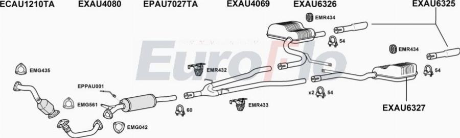 EuroFlo AUA630D 2008C - Система випуску ОГ autocars.com.ua