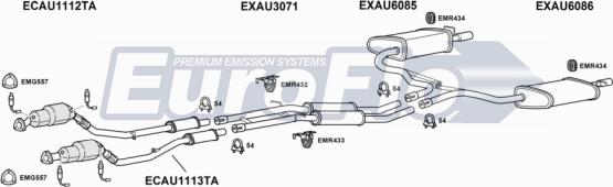 EuroFlo AUA632 2001A - Система випуску ОГ autocars.com.ua