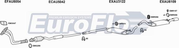 EuroFlo AUCAB18 5001 - Система випуску ОГ autocars.com.ua