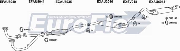 EuroFlo AUCAB26 5001C - Система випуску ОГ autocars.com.ua