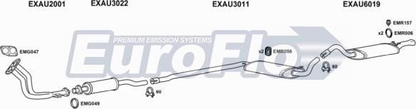 EuroFlo AUCOU22 4004 - Система випуску ОГ autocars.com.ua