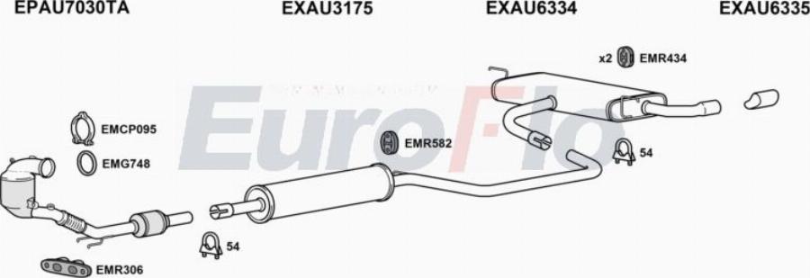EuroFlo AUQ210 3003 - Система випуску ОГ autocars.com.ua