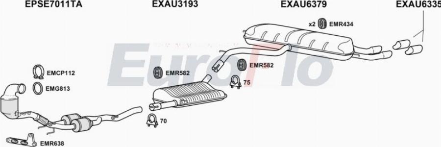 EuroFlo AUQ220 3003C - Система випуску ОГ autocars.com.ua