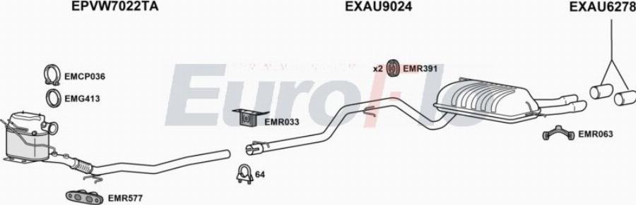 EuroFlo AUQ320D 3019D - Система випуску ОГ autocars.com.ua