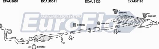 EuroFlo AUS318 1001A - Система випуску ОГ autocars.com.ua