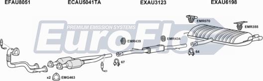 EuroFlo AUS318 1001B - Система випуску ОГ autocars.com.ua