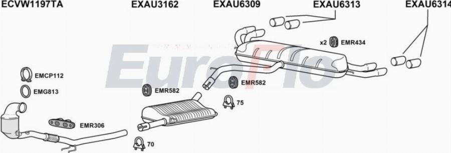 EuroFlo AUS320 1005B - Система випуску ОГ autocars.com.ua