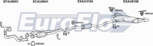 EuroFlo AUTT18 5004B - Система випуску ОГ autocars.com.ua