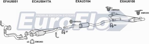 EuroFlo AUTT18 5004C - Система випуску ОГ autocars.com.ua