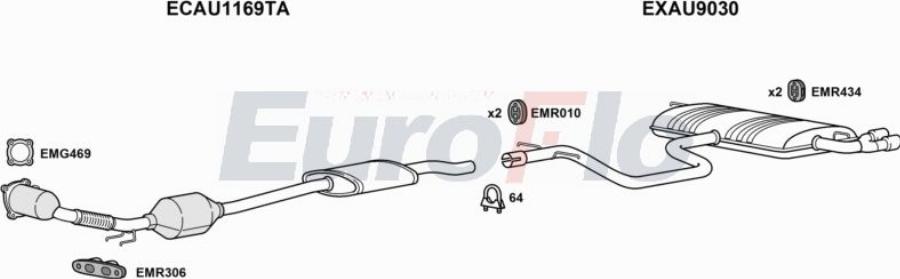 EuroFlo AUTT20 4001 - Система випуску ОГ autocars.com.ua