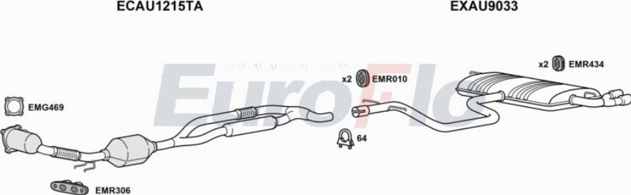 EuroFlo AUTT20 5008D - Система випуску ОГ autocars.com.ua