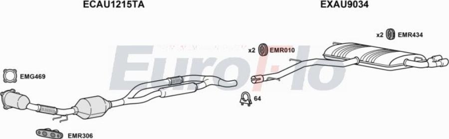 EuroFlo AUTT20 5011B - Система випуску ОГ autocars.com.ua