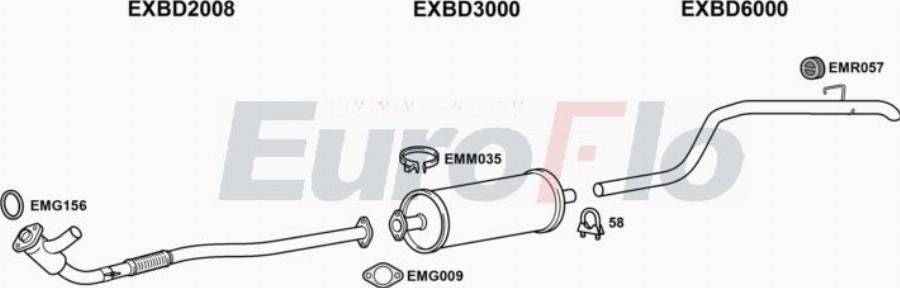 EuroFlo BDMID20 7001A00 - Система випуску ОГ autocars.com.ua