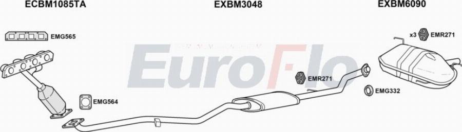 EuroFlo BM11616 1004A00 - Система випуску ОГ autocars.com.ua