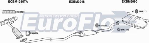 EuroFlo BM11616 1004A - Система випуску ОГ autocars.com.ua