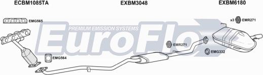 EuroFlo BM11616 1004B - Система випуску ОГ autocars.com.ua