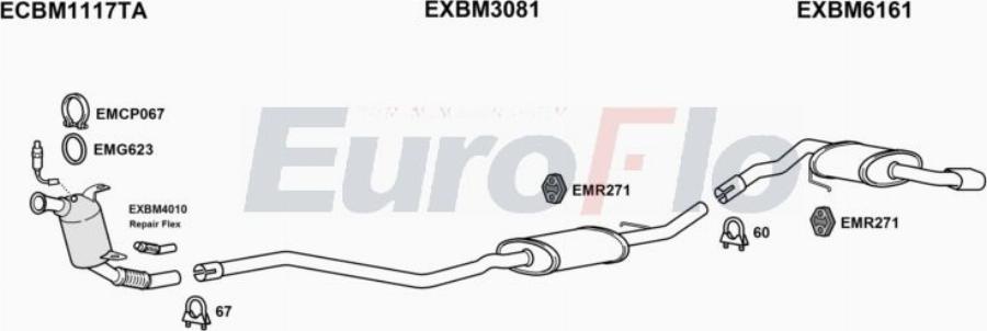 EuroFlo BM11820D 5001A00 - Система випуску ОГ autocars.com.ua