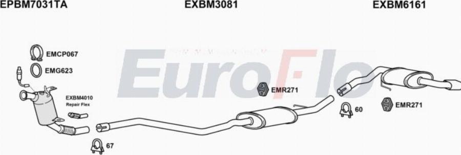 EuroFlo BM11820D 5001D - Система випуску ОГ autocars.com.ua