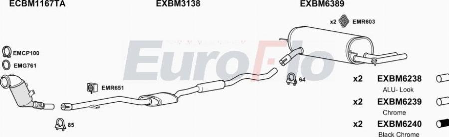 EuroFlo BM12020 1012B - Система випуску ОГ autocars.com.ua