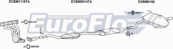 EuroFlo BM12020 5001 - Система випуску ОГ autocars.com.ua