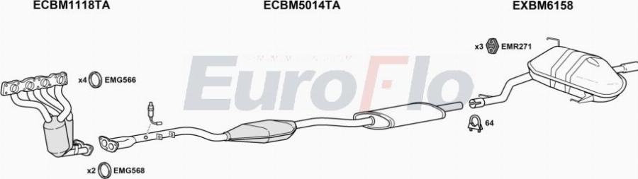 EuroFlo BM12020 5001B - Система випуску ОГ autocars.com.ua