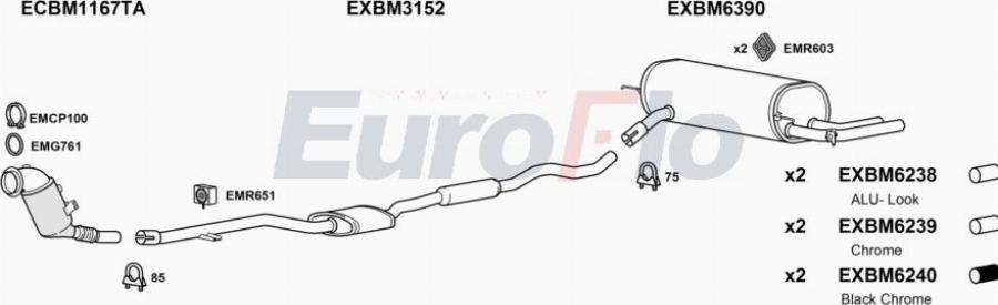 EuroFlo BM12520 1012B - Система випуску ОГ autocars.com.ua