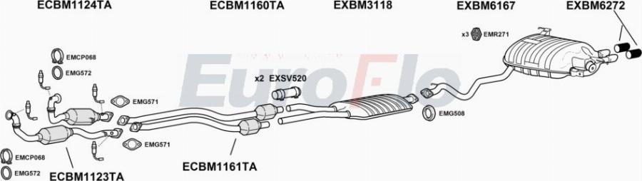 EuroFlo BM13530 4001A00 - Система випуску ОГ autocars.com.ua