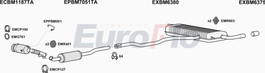 EuroFlo BM21815 6002 - Система випуску ОГ autocars.com.ua