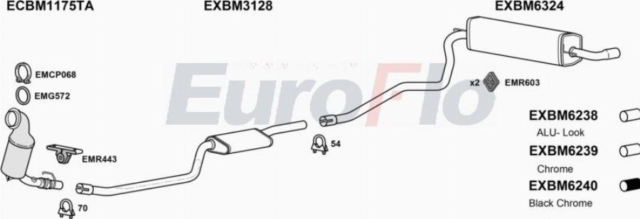 EuroFlo BM31616 2011 - Система випуску ОГ autocars.com.ua