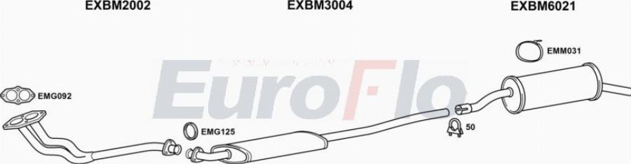 EuroFlo BM31618 2004A00 - Система випуску ОГ autocars.com.ua