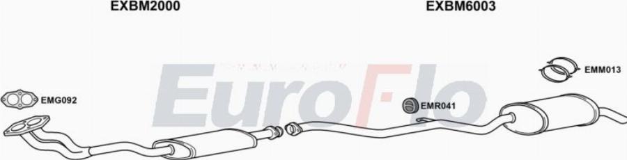 EuroFlo BM31818 2004A00 - Система випуску ОГ autocars.com.ua