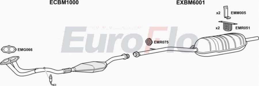 EuroFlo BM31818 2015A00 - Система випуску ОГ autocars.com.ua