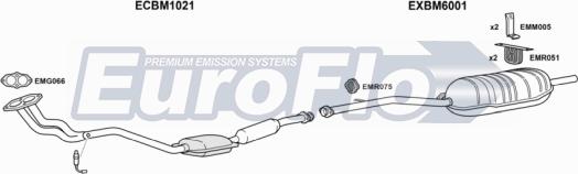 EuroFlo BM31818 3004 - Система випуску ОГ autocars.com.ua