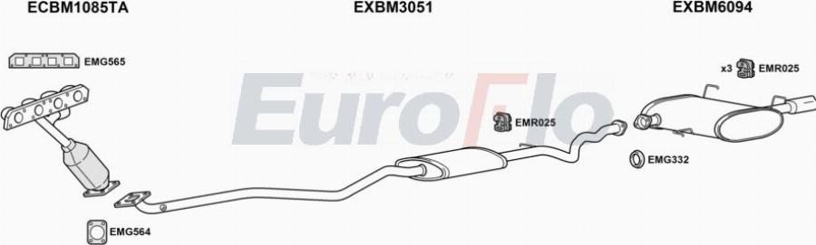 EuroFlo BM31820 2004A00 - Система випуску ОГ autocars.com.ua