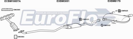 EuroFlo BM31820 2004B - Система випуску ОГ autocars.com.ua