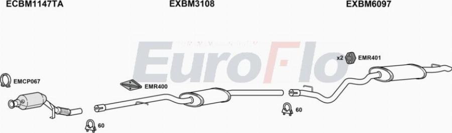 EuroFlo BM31820D 2004A00 - Система випуску ОГ autocars.com.ua