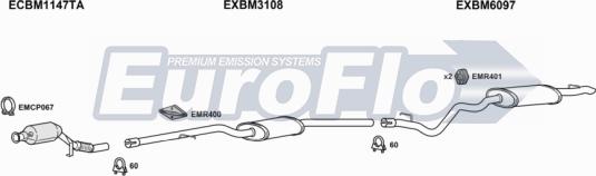 EuroFlo BM31820D 2004A - Система випуску ОГ autocars.com.ua