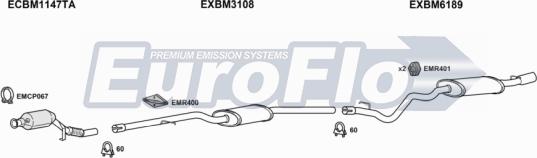 EuroFlo BM31820D 2004B - Система випуску ОГ autocars.com.ua