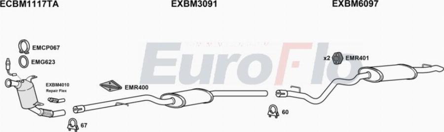 EuroFlo BM31820D 2008A00 - Система випуску ОГ autocars.com.ua