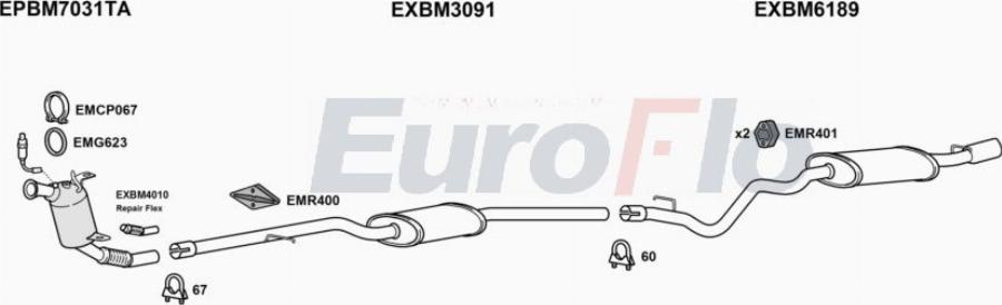 EuroFlo BM31820D 2008H - Система випуску ОГ autocars.com.ua